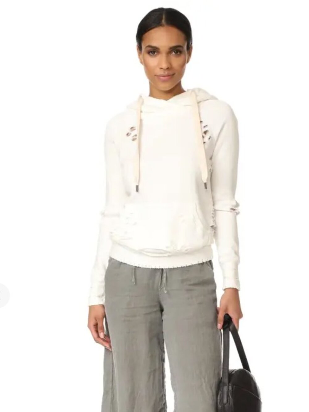 nsf  lisse hoodie white size small